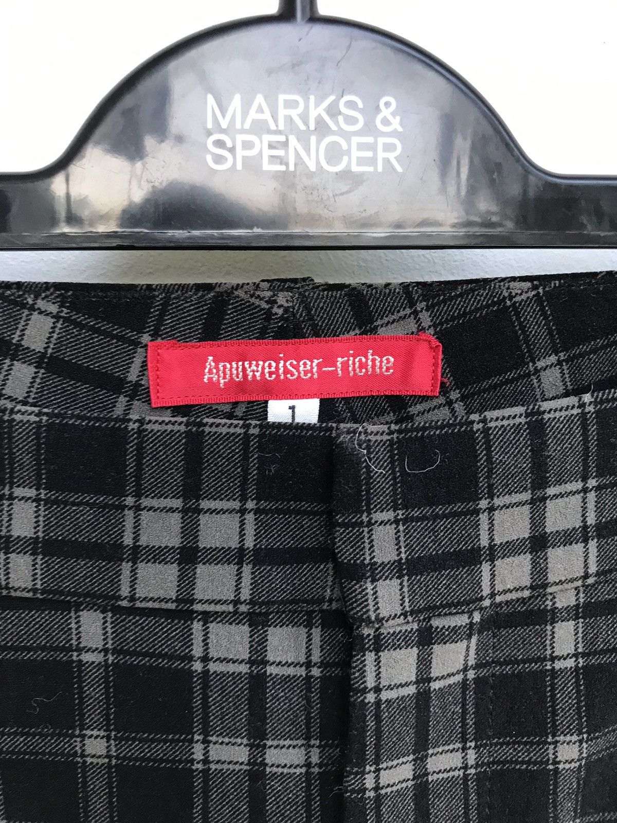 Japanese Brand Japanese Brand Apuweiser-riche Checkered Skinny Pants Size US 27 - 6 Thumbnail