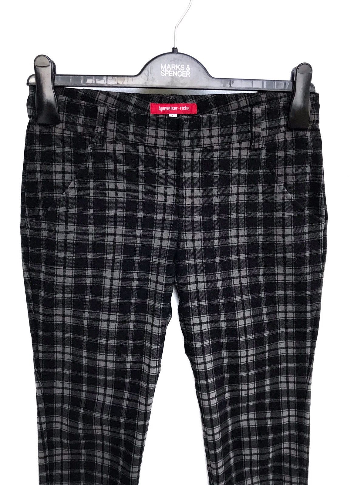 Japanese Brand Japanese Brand Apuweiser-riche Checkered Skinny Pants Size US 27 - 3 Thumbnail