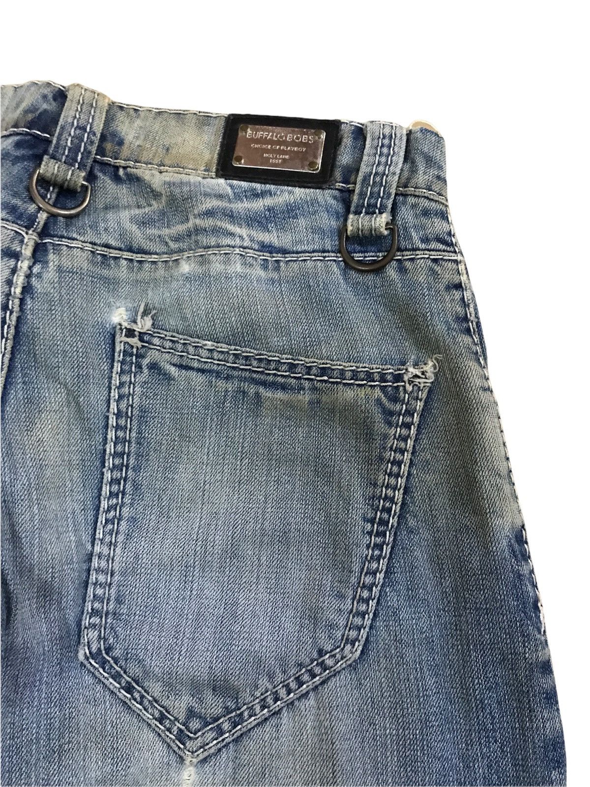 BUFFALO BOBS Buffalo Bobs Distressed Jeans Grunge Kurt Cobain Style Size US 27 - 11 Thumbnail