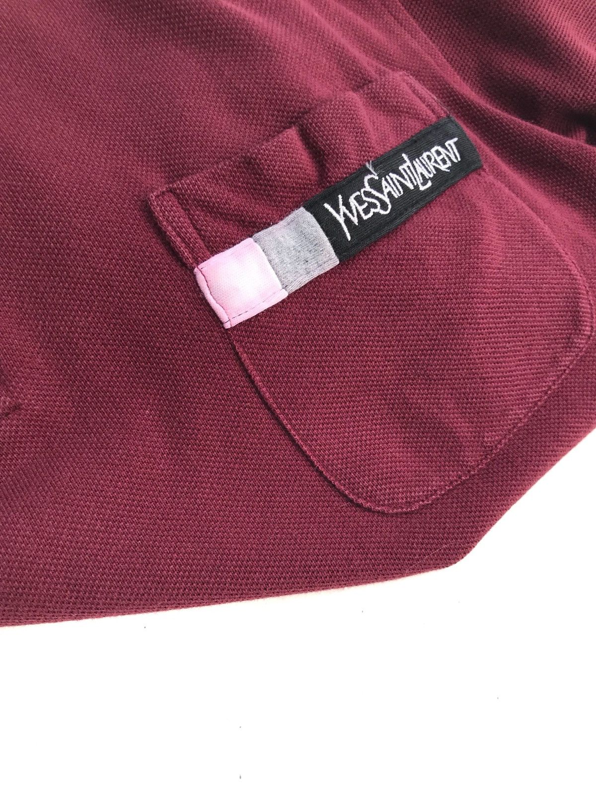 Yves Saint Laurent Yves Saint Laurent Pocket Logo LS Polo Shirts Size US L / EU 52-54 / 3 - 3 Thumbnail