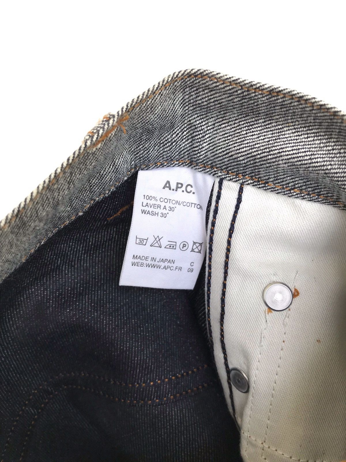 A.P.C. A.P.C Rue De Fleurus Paris Reverse Denim Jeans Size US 26 / EU 42 - 7 Thumbnail