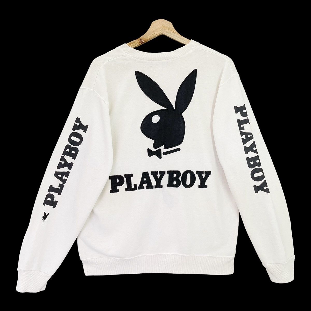 Vintage Playboy Embroidery Logo Crewneck Sweatshirt Size M