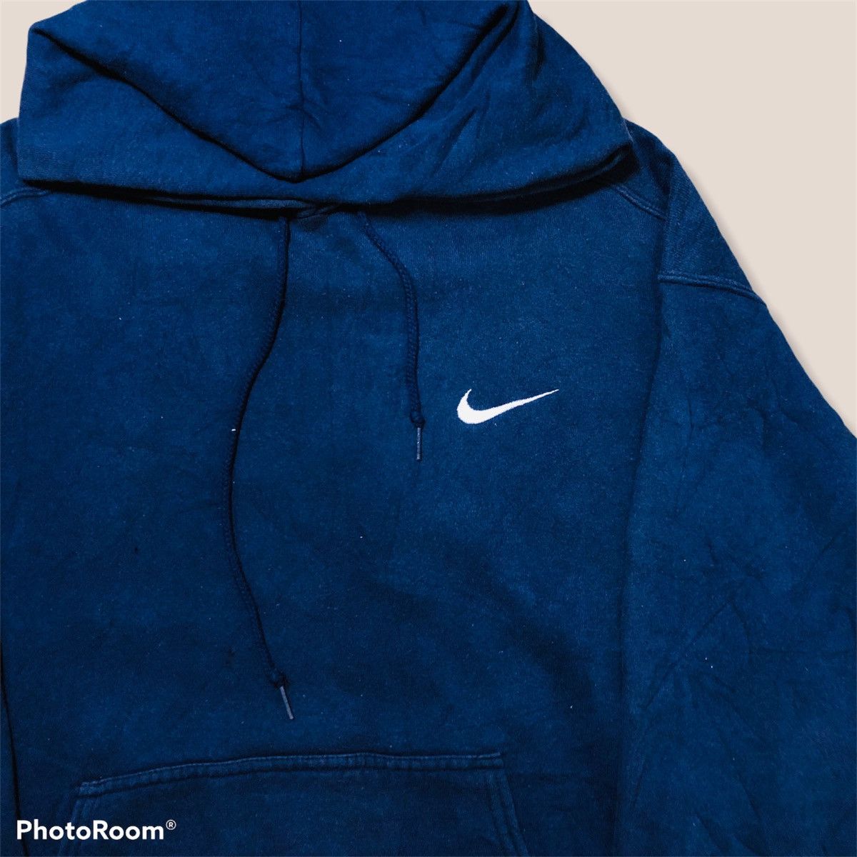 Nike × Vintage Vintage Nike Small Swoosh Embroidery Hoodie Size US XL / EU 56 / 4 - 2 Thumbnail