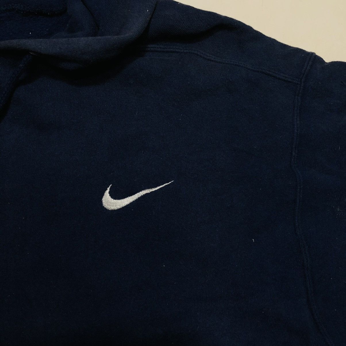 Nike × Vintage Vintage Nike Small Swoosh Embroidery Hoodie Size US XL / EU 56 / 4 - 4 Thumbnail