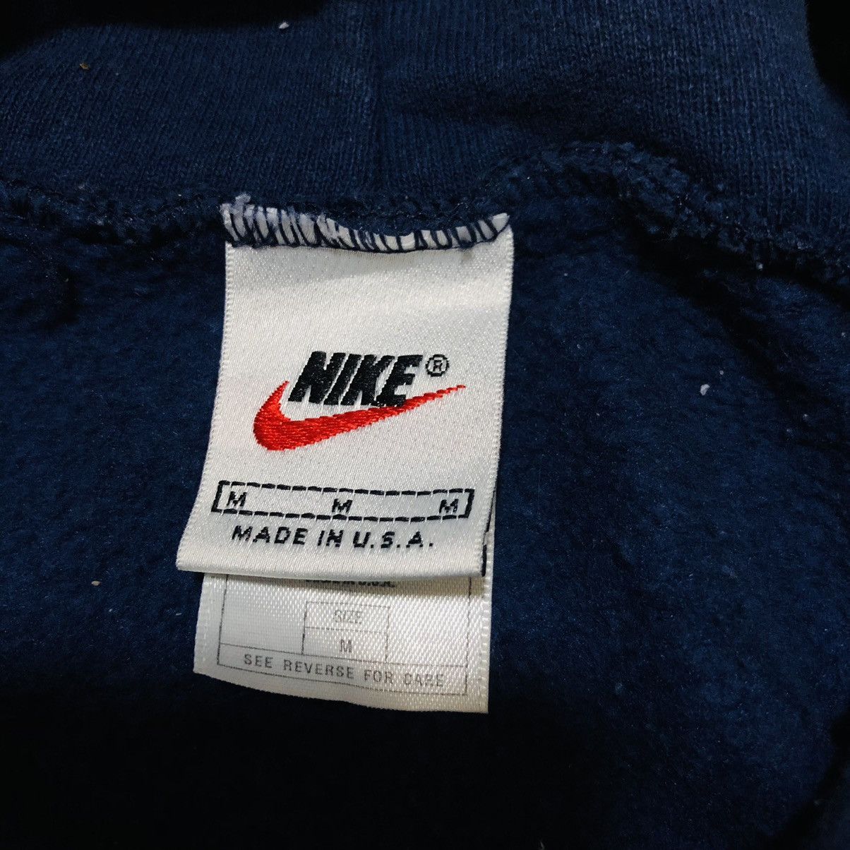 Nike × Vintage Vintage Nike Small Swoosh Embroidery Hoodie Size US XL / EU 56 / 4 - 7 Thumbnail