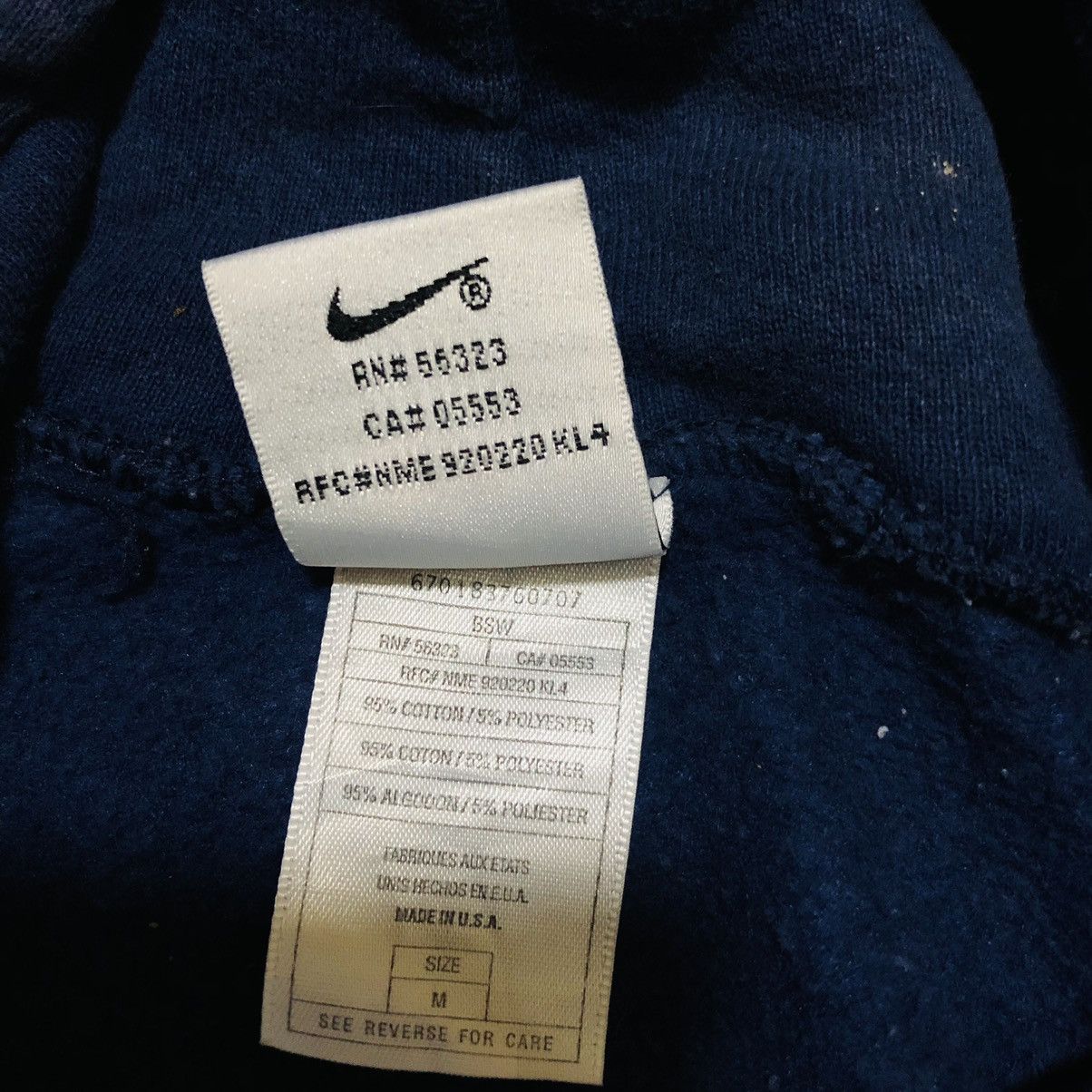 Nike × Vintage Vintage Nike Small Swoosh Embroidery Hoodie Size US XL / EU 56 / 4 - 8 Thumbnail