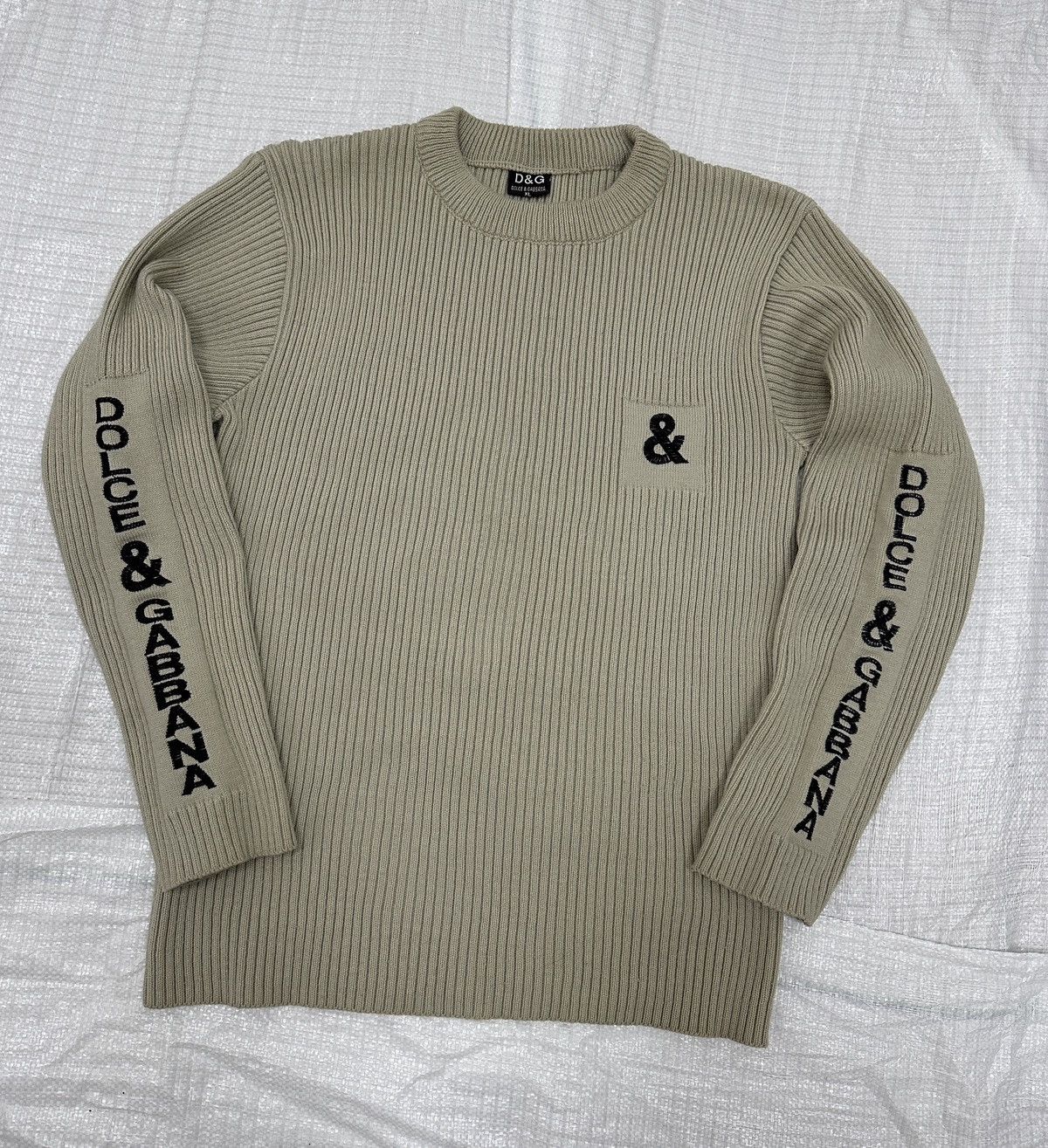 Pre-owned Dolce & Gabbana Vintage  Knit Sweater In Sand