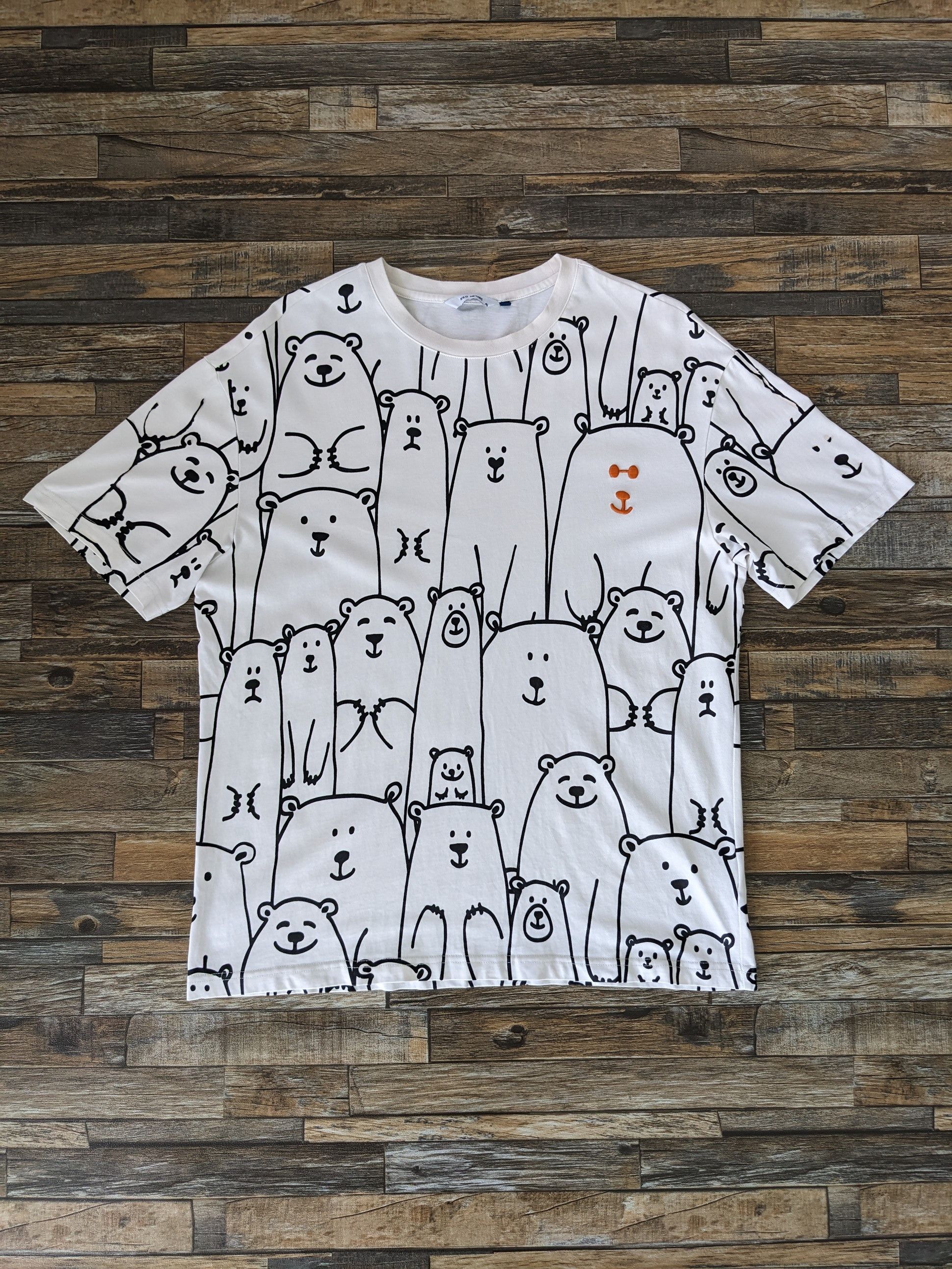 Japanese Brand × Vintage Vintage Kilo Meters Bear Shirt Fullprint Size US L / EU 52-54 / 3 - 1 Thumbnail