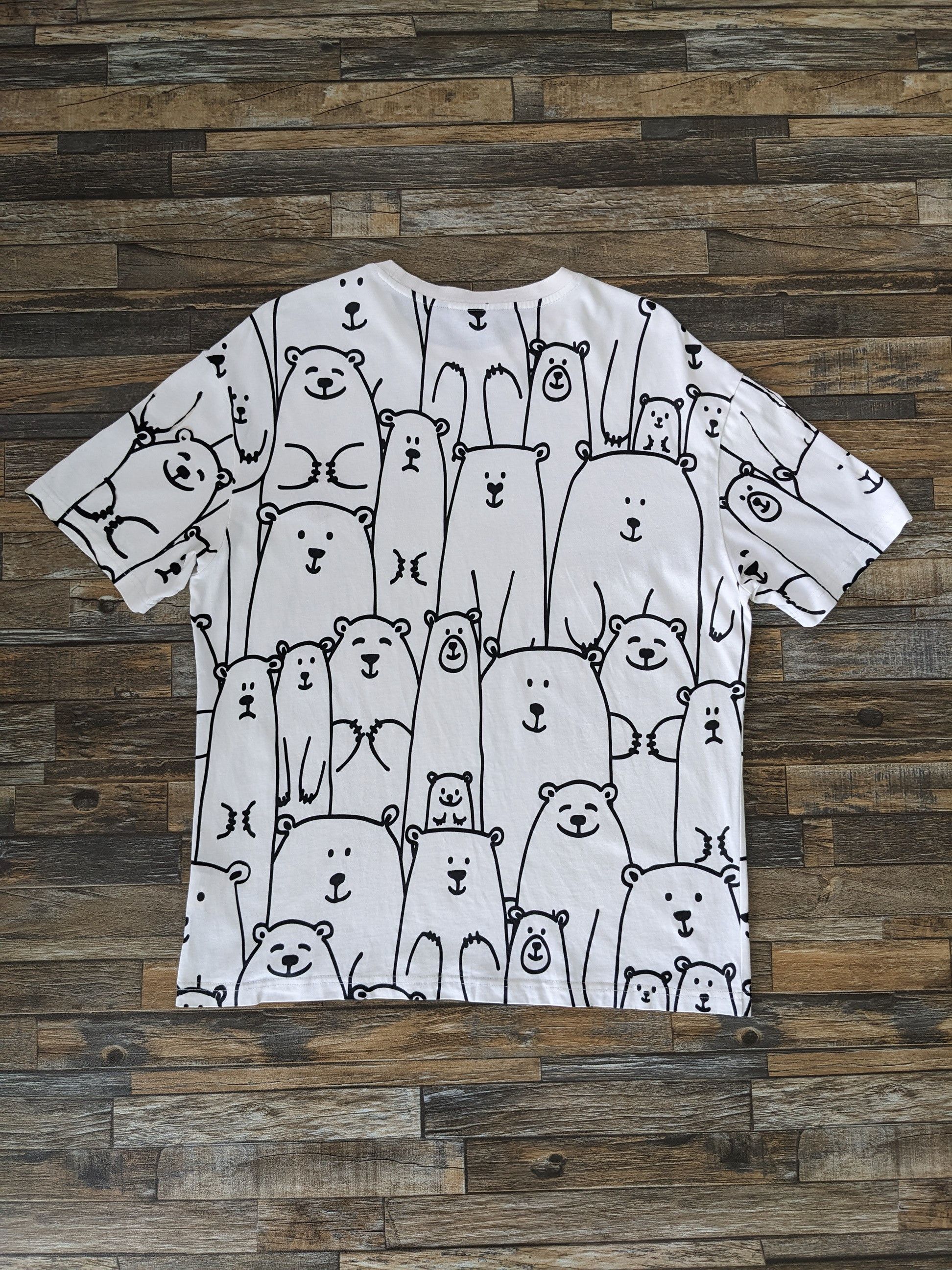 Japanese Brand × Vintage Vintage Kilo Meters Bear Shirt Fullprint Size US L / EU 52-54 / 3 - 2 Thumbnail