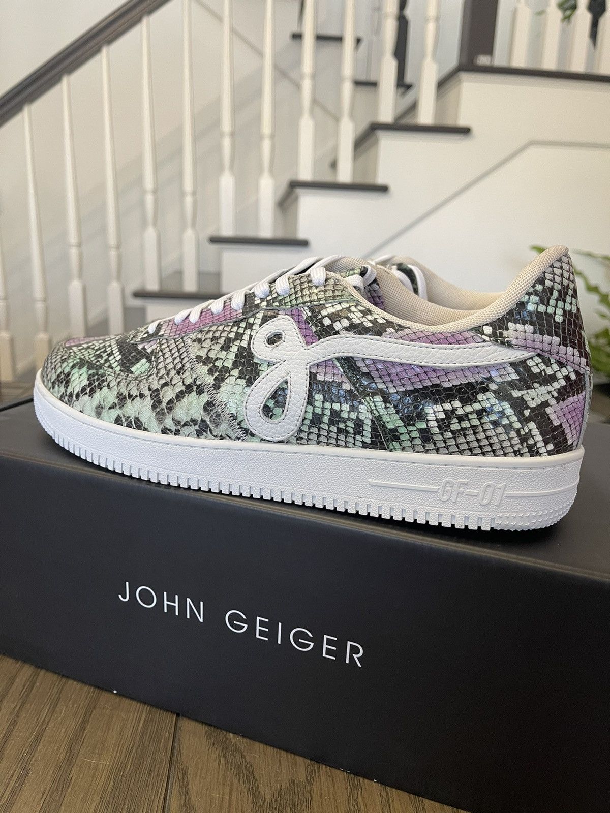 🐍 John Geiger GF-01 Low Multi Python Snakeskin Size 13 🐍