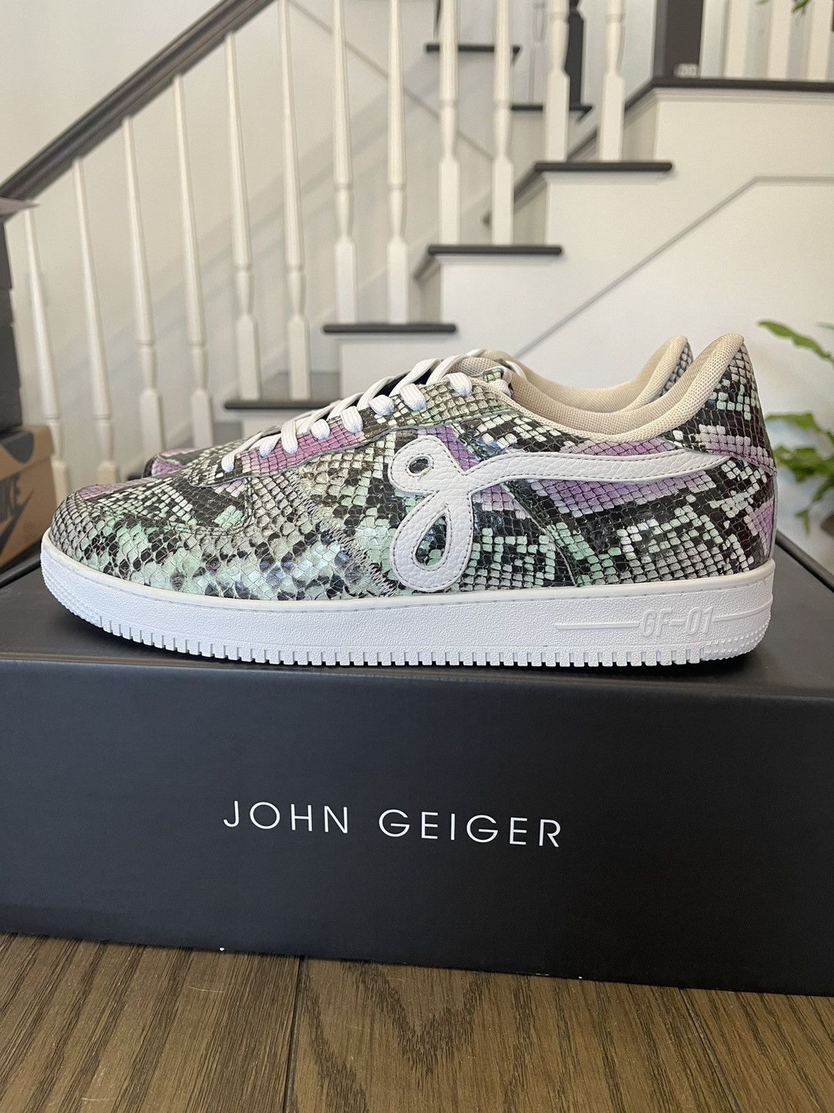 🐍 John Geiger GF-01 Low Multi Python Snakeskin Size 13 🐍