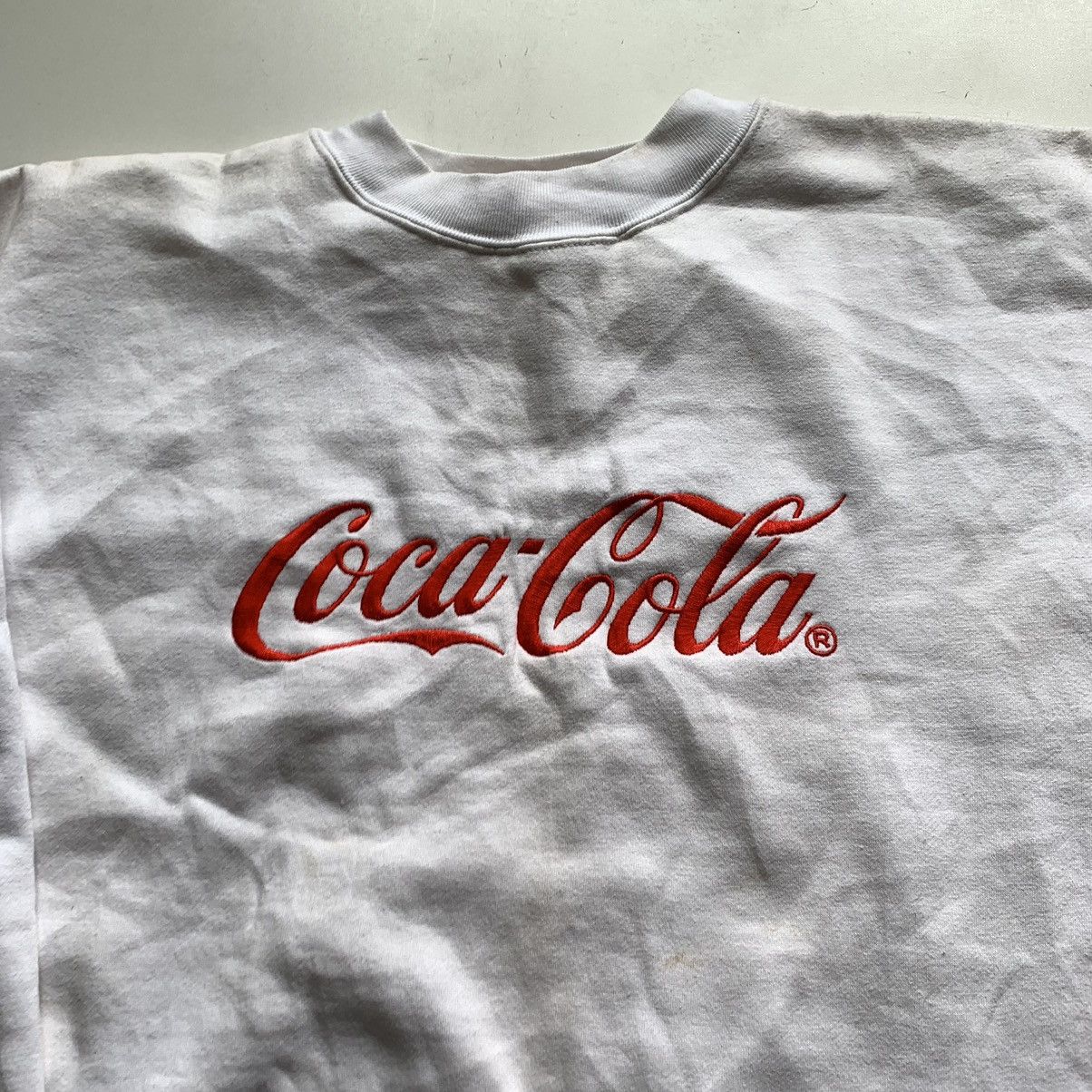 Coca Cola × Vintage Vintage 90s Coca Cola Coke Embroidered Graphic Crewneck Rare Size US XL / EU 56 / 4 - 2 Thumbnail