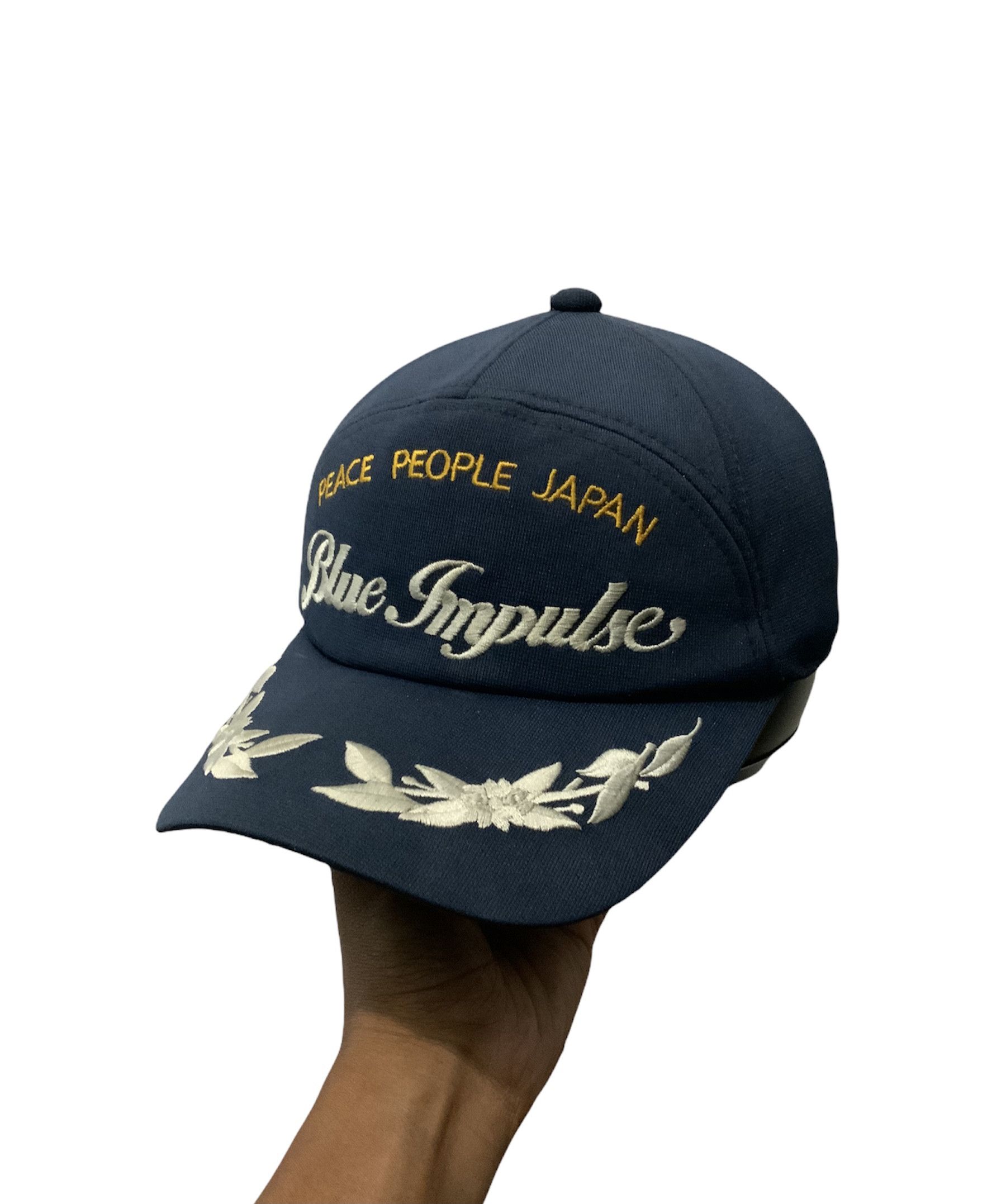 image of Vintage Peace People Japan Indigo Blue Impulse Zipper Hat, Men's