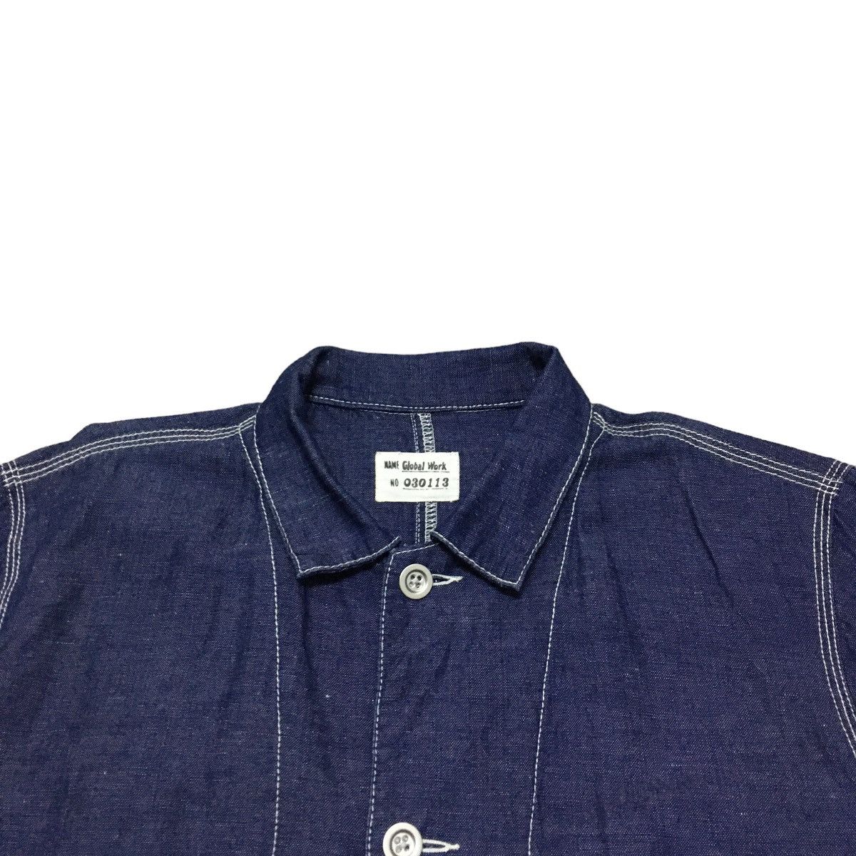 Global Work Rare Design Vintage Global Work Chore Denim Jacket 1990s Size US L / EU 52-54 / 3 - 3 Thumbnail