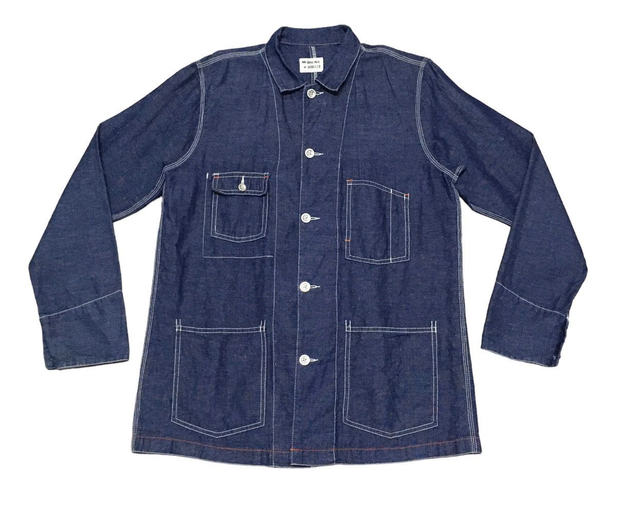 Global Work Rare Design Vintage Global Work Chore Denim Jacket 1990s Size US L / EU 52-54 / 3 - 1 Thumbnail