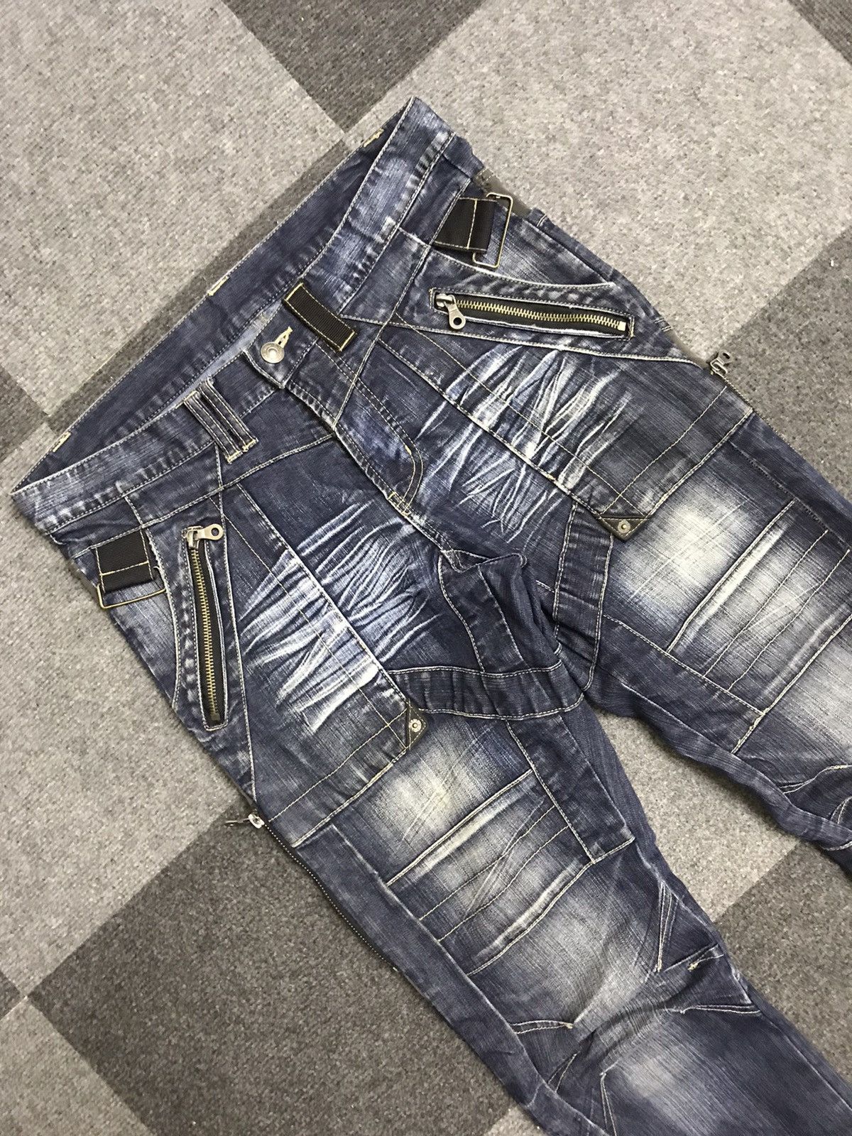 Japanese Brand Archival Design PPFM Bush Biker Jeans Size US 32 / EU 48 - 4 Thumbnail