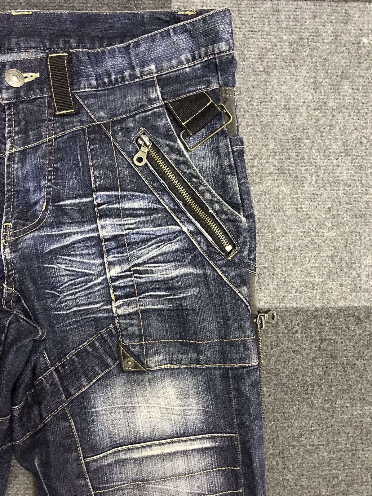 Japanese Brand Archival Design PPFM Bush Biker Jeans Size US 32 / EU 48 - 9 Thumbnail