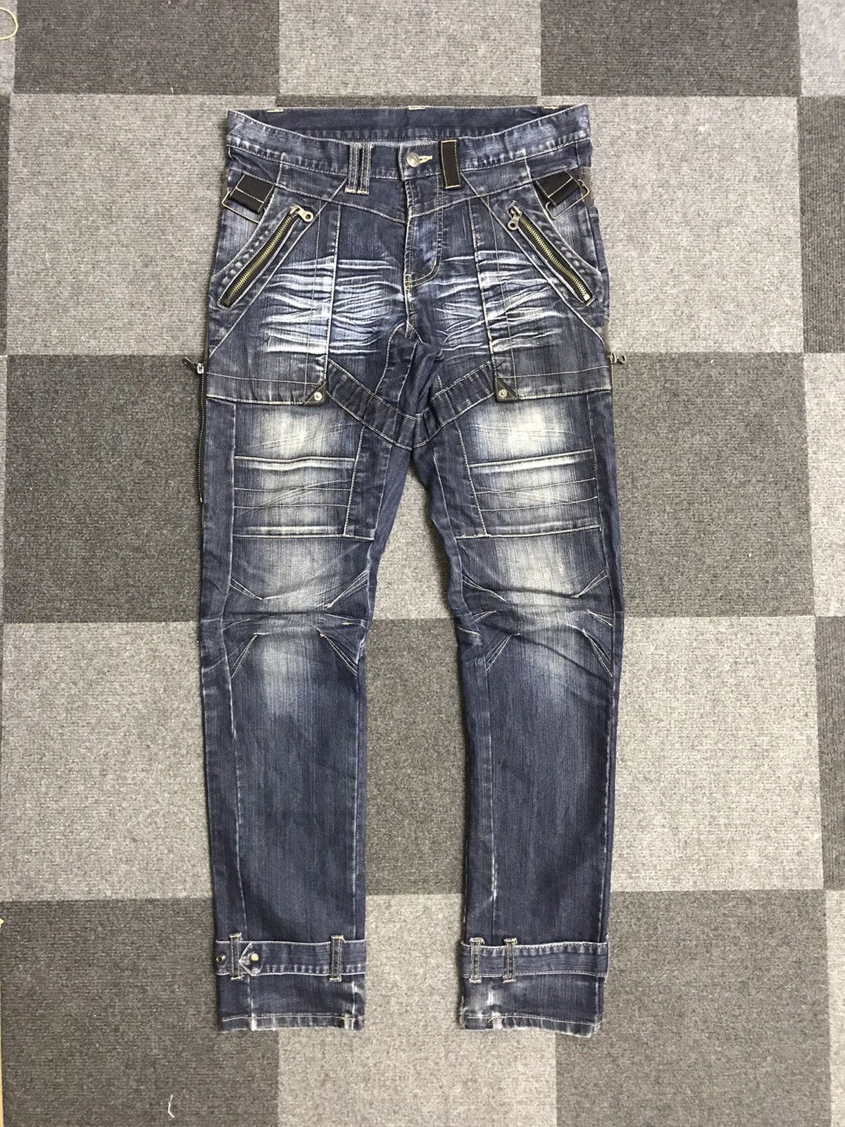 Japanese Brand Archival Design PPFM Bush Biker Jeans Size US 32 / EU 48 - 3 Thumbnail