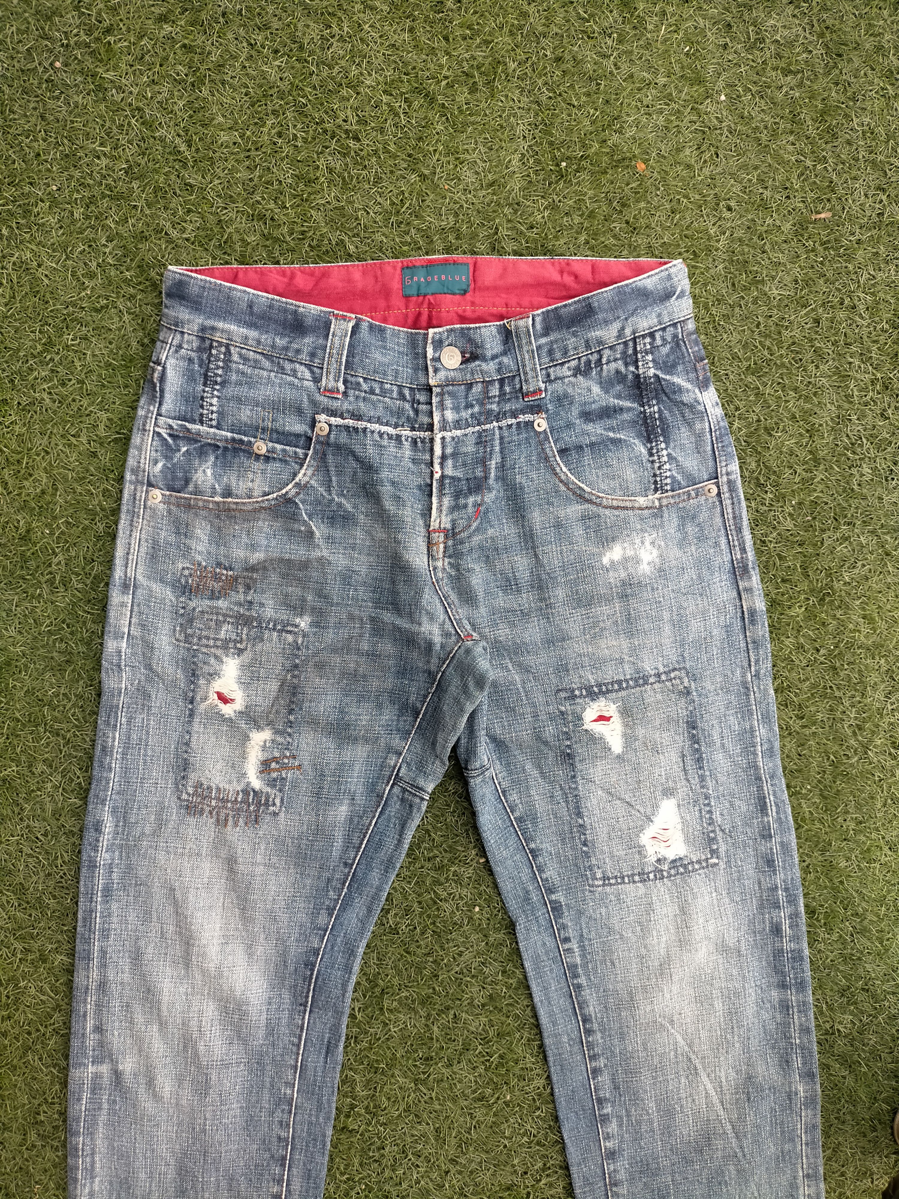 Hysteric Glamour RAGEBLUE x patchwork denim selvedge Pants Size US 32 / EU 48 - 22 Thumbnail