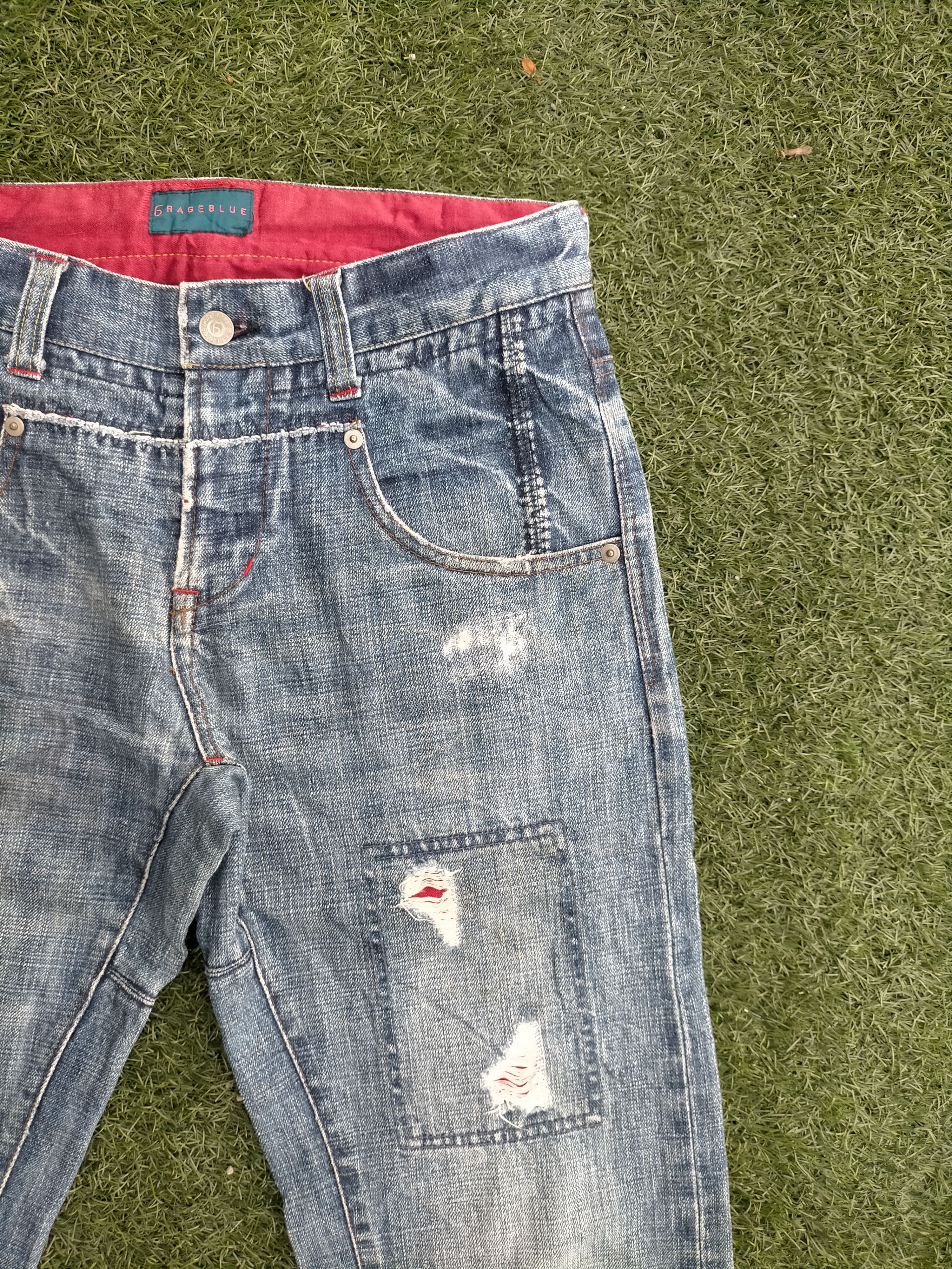 Hysteric Glamour RAGEBLUE x patchwork denim selvedge Pants Size US 32 / EU 48 - 5 Thumbnail