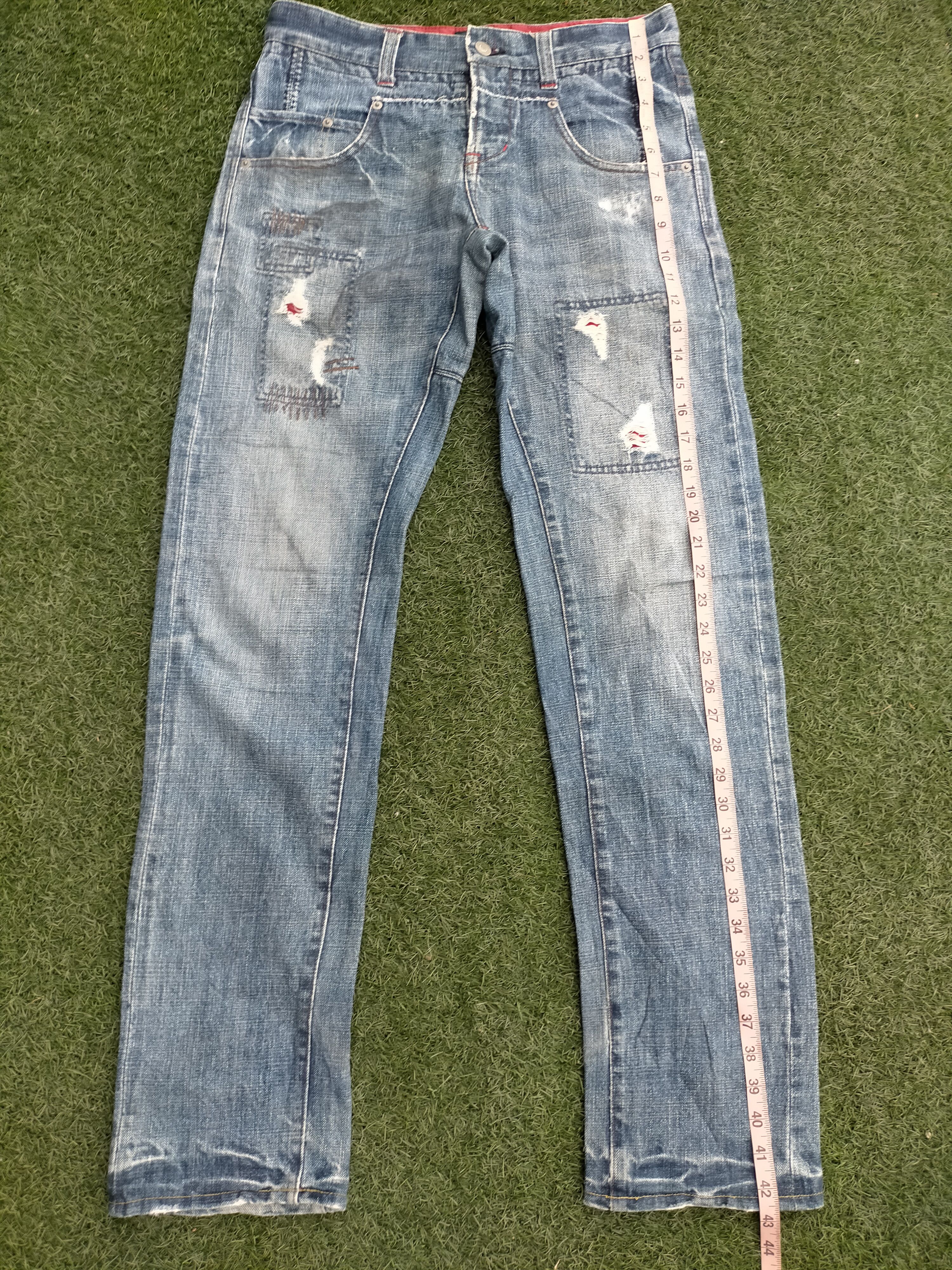Hysteric Glamour RAGEBLUE x patchwork denim selvedge Pants Size US 32 / EU 48 - 20 Thumbnail
