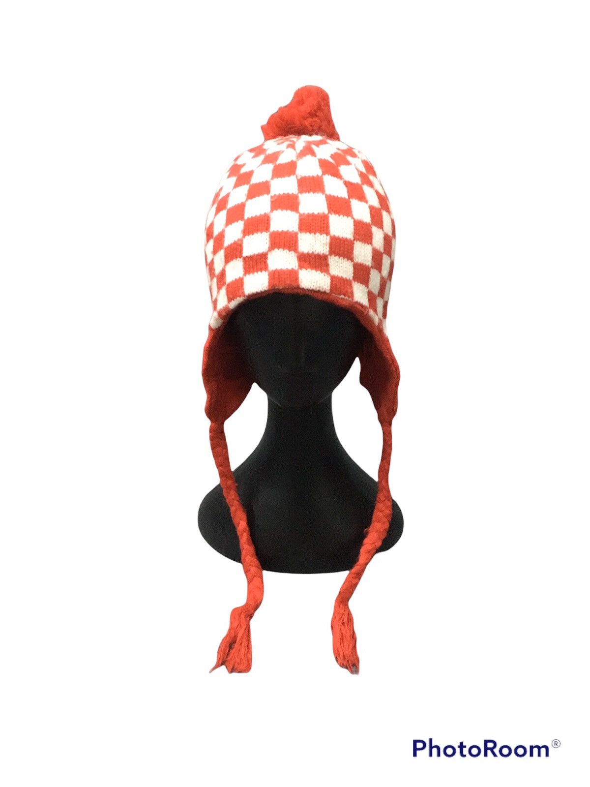 image of Vintage Hushush The Red Worrior Checkred Earflat, Men's