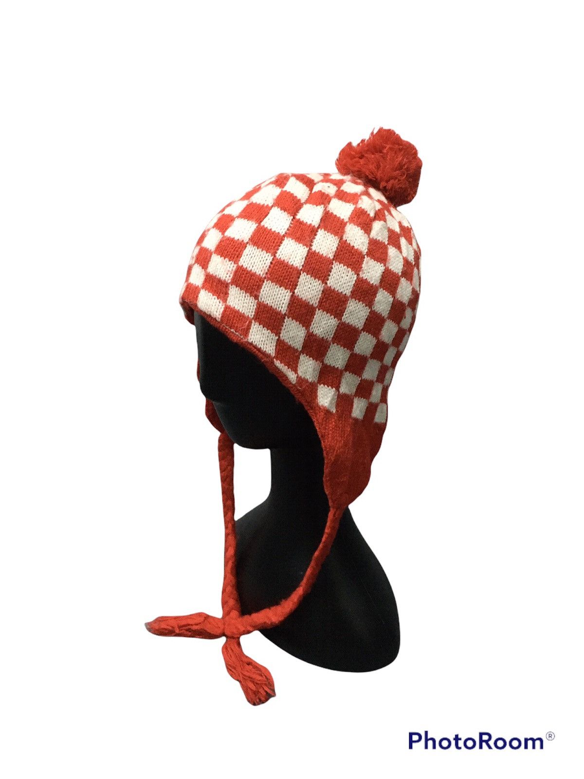 Japanese Brand × Vintage Japanese Brand Hushush The Red Worrior Checkred Earflat Size ONE SIZE - 2 Thumbnail
