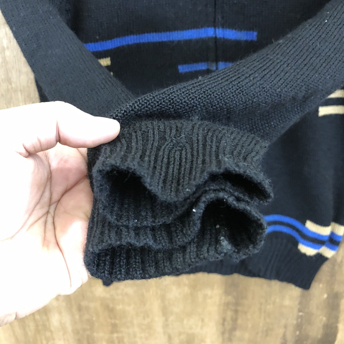 Japanese Brand Pure Jump Black Knitwear Sweater #166 Size US XS / EU 42 / 0 - 4 Thumbnail