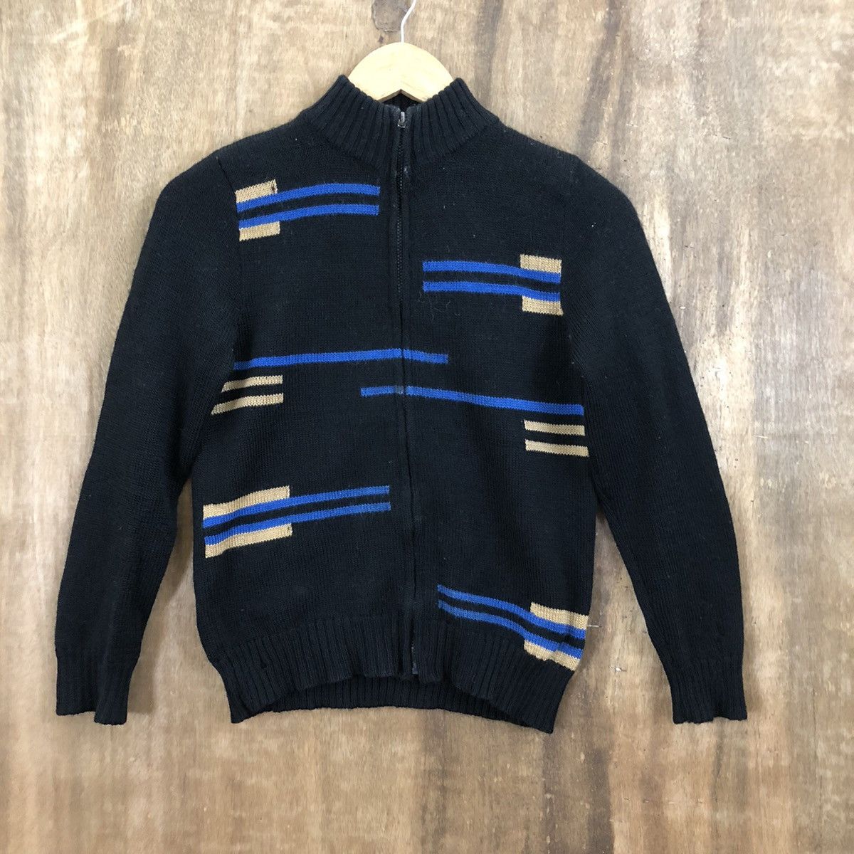 Japanese Brand Pure Jump Black Knitwear Sweater #166 Size US XS / EU 42 / 0 - 3 Thumbnail