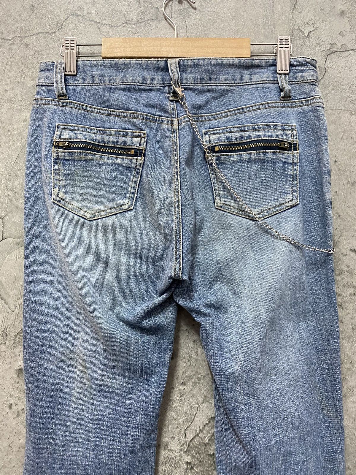 Japanese Brand Vintage Oririn Jeans Bush Pocket Button Up Ankle Flared Size US 28 / EU 44 - 13 Thumbnail