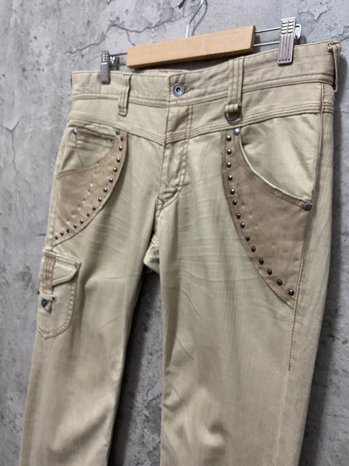 Le Grande Bleu (L.G.B.) Nicole Club Japan Leather Pocket Cargo Flared Pants Size US 32 / EU 48 - 7 Thumbnail