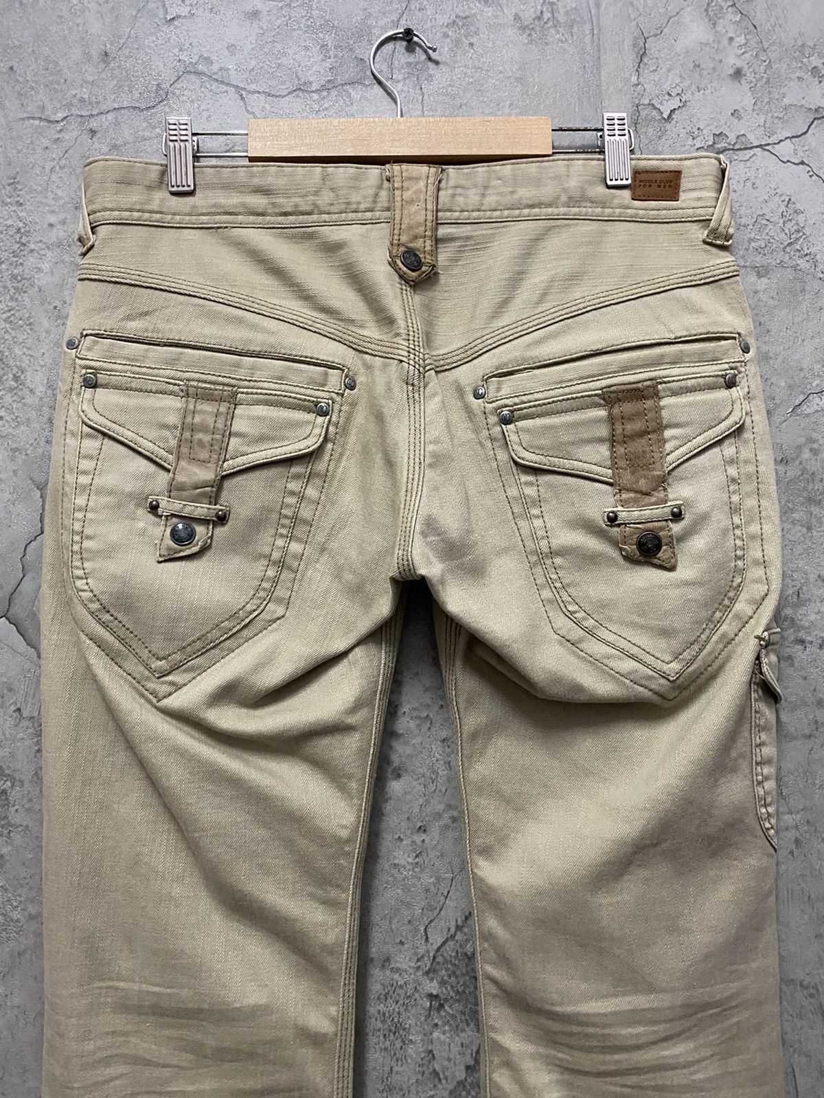 Le Grande Bleu (L.G.B.) Nicole Club Japan Leather Pocket Cargo Flared Pants Size US 32 / EU 48 - 10 Thumbnail