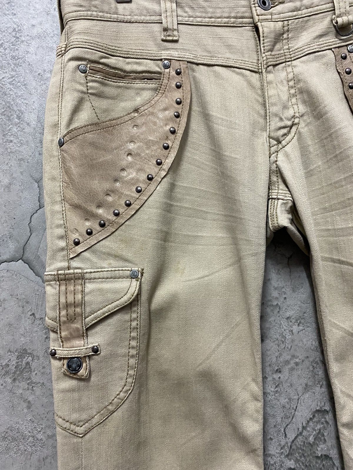 Le Grande Bleu (L.G.B.) Nicole Club Japan Leather Pocket Cargo Flared Pants Size US 32 / EU 48 - 9 Thumbnail