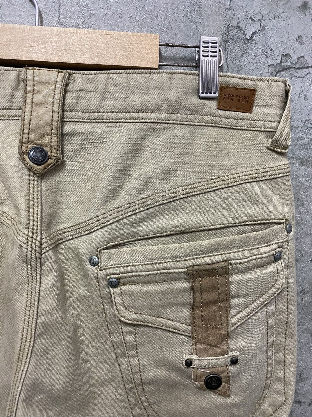 Le Grande Bleu (L.G.B.) Nicole Club Japan Leather Pocket Cargo Flared Pants Size US 32 / EU 48 - 14 Thumbnail