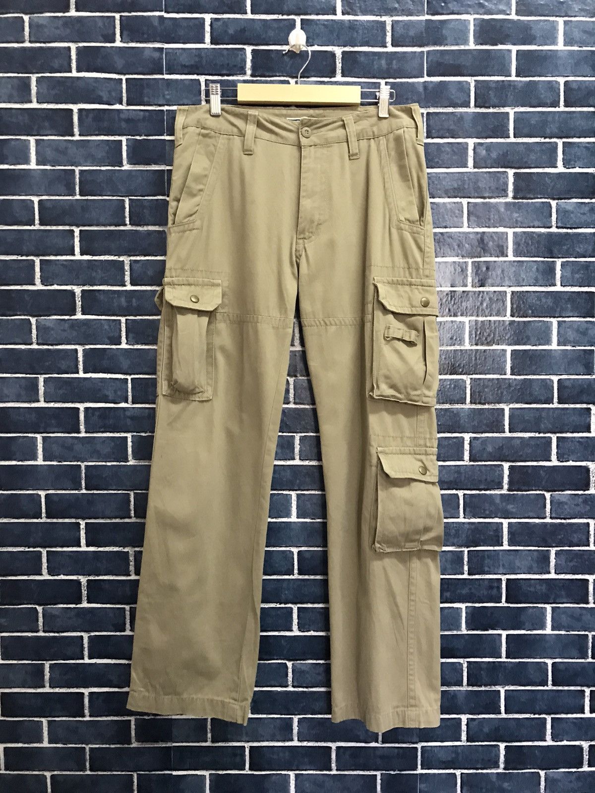 image of Designer Japan Brand Villand Cargo Multi Pocket Tactical Pants in Grey, Men's (Size 30)