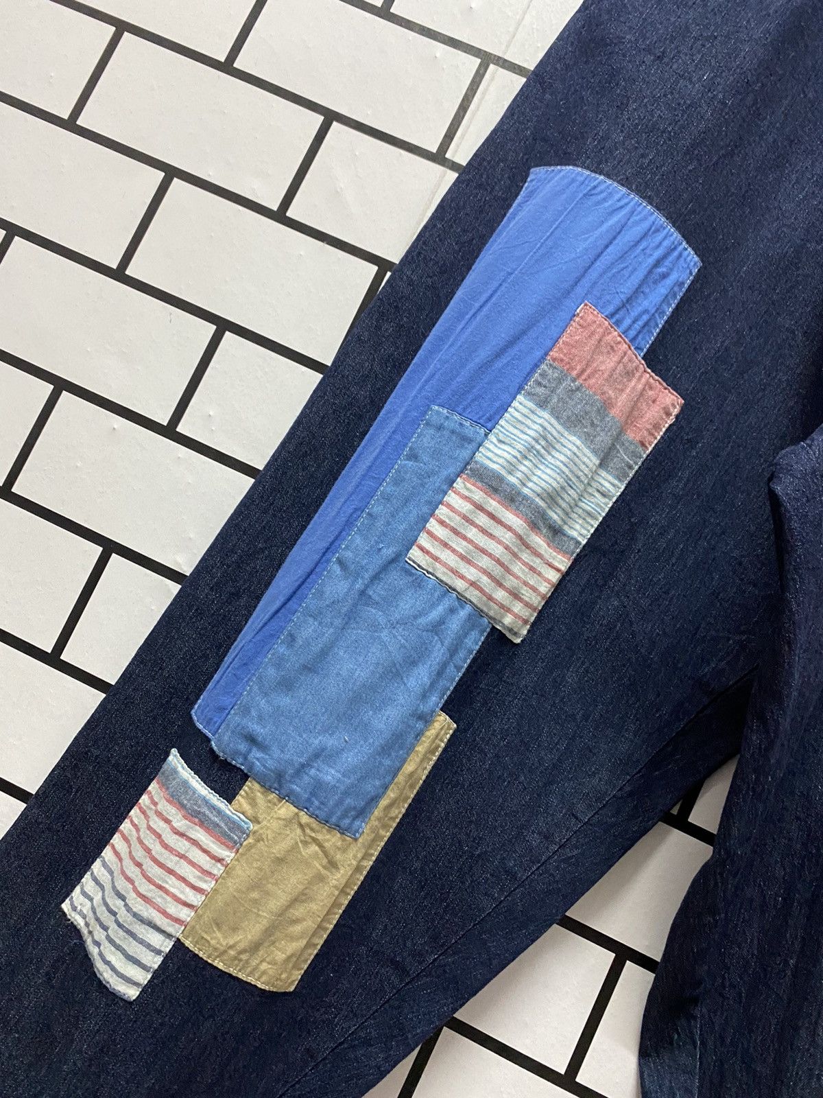 Japanese Brand Kmk Japan Patchwork Super Baggy Harem Denim pants Size US 30 / EU 46 - 6 Thumbnail