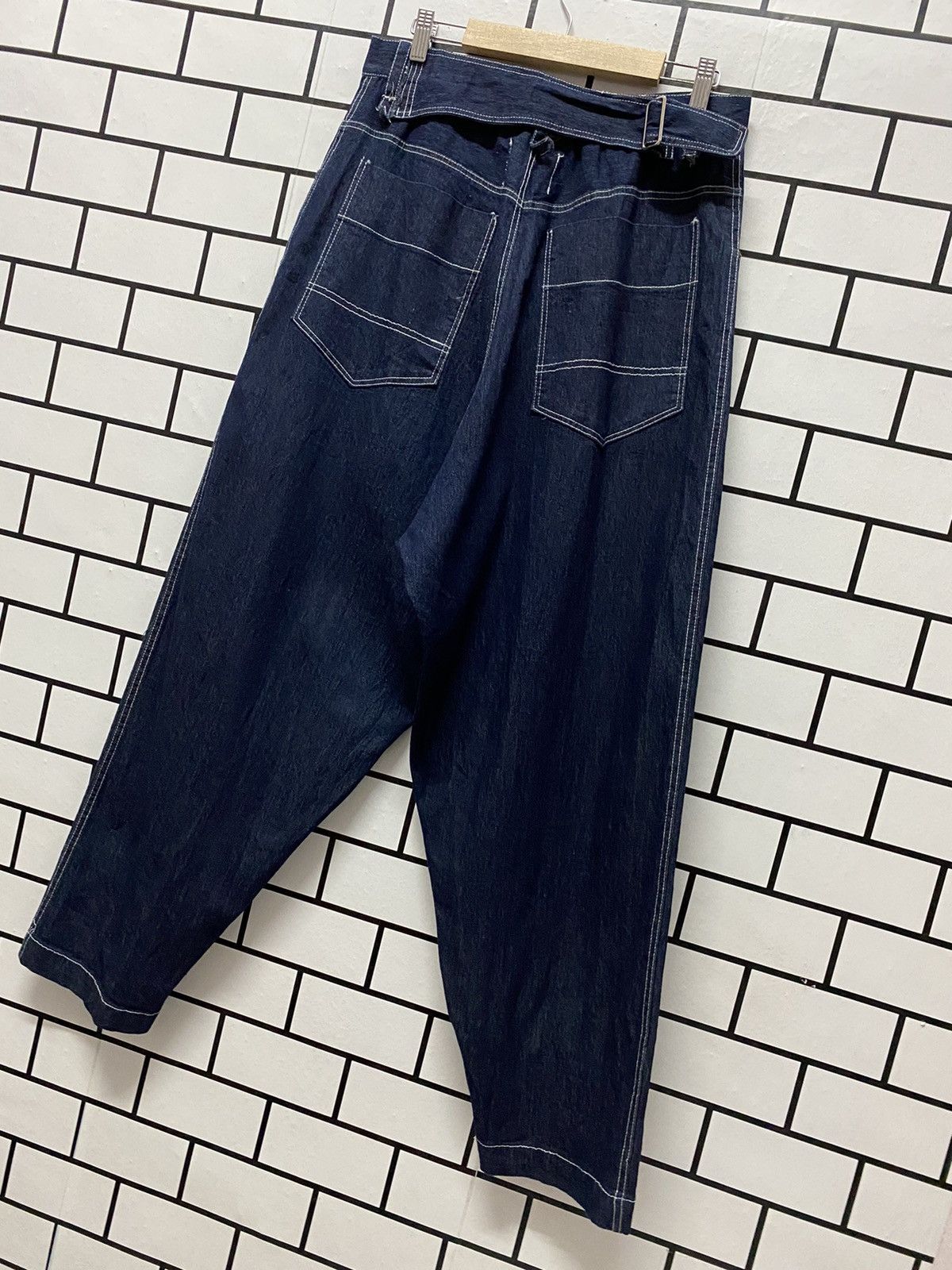 Japanese Brand Kmk Japan Patchwork Super Baggy Harem Denim pants Size US 30 / EU 46 - 9 Thumbnail