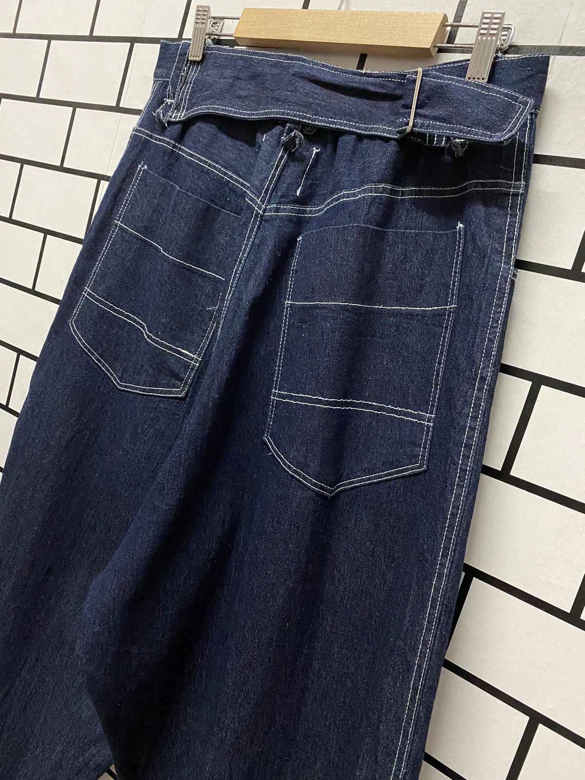 Japanese Brand Kmk Japan Patchwork Super Baggy Harem Denim pants Size US 30 / EU 46 - 12 Thumbnail