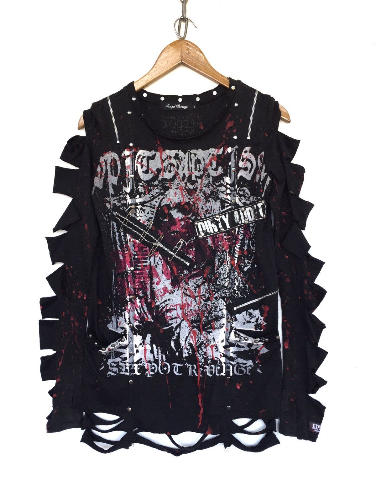 Hysteric Glamour 💥Japanese Sex Pot Bondage Punk Shirt Size S / US 4 / IT 40 - 4 Thumbnail
