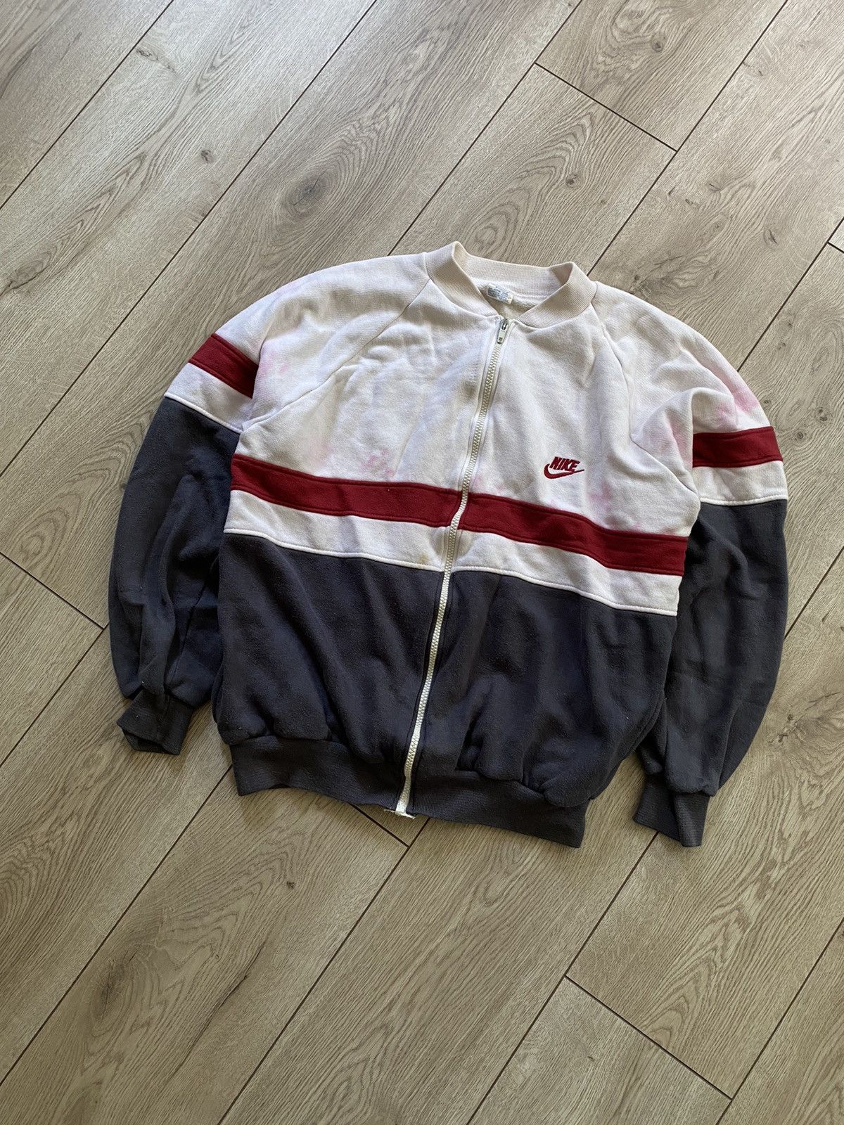 Nike × Vintage Vintage Nike Zip Hoodie 80’s Made in Italy Rare Streetwear Size US L / EU 52-54 / 3 - 1 Thumbnail