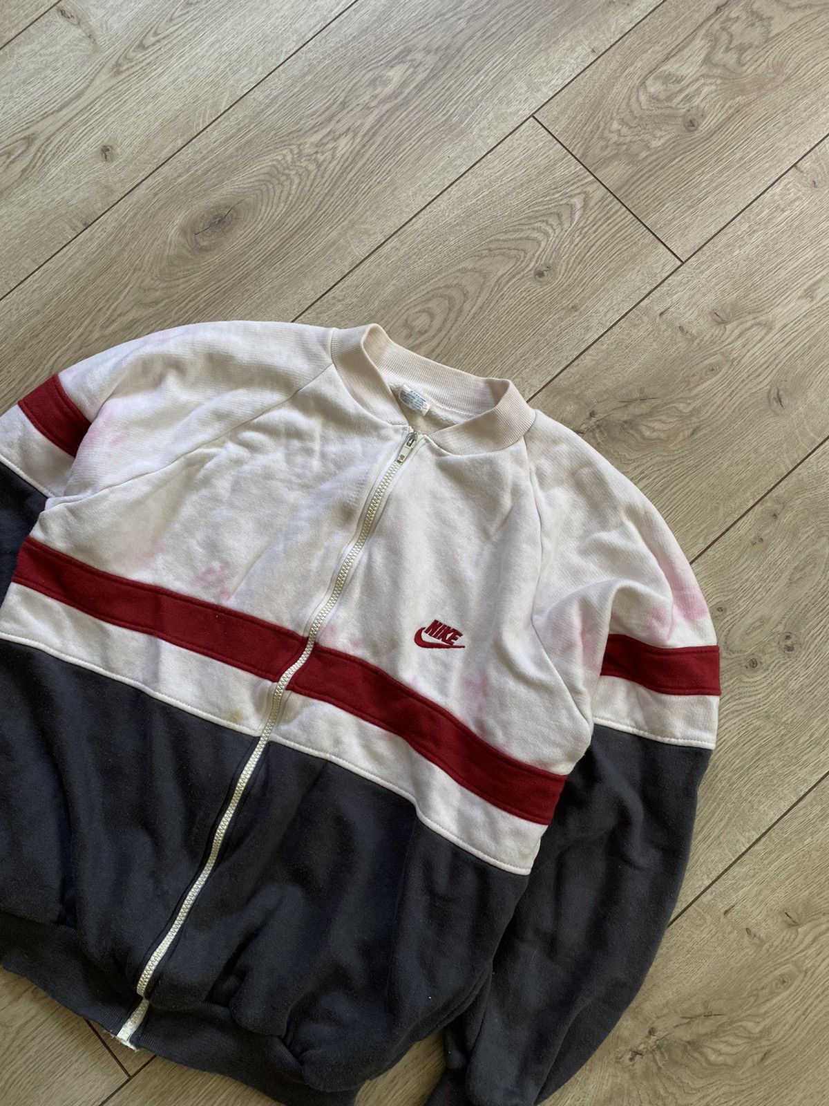 Nike × Vintage Vintage Nike Zip Hoodie 80’s Made in Italy Rare Streetwear Size US L / EU 52-54 / 3 - 2 Thumbnail