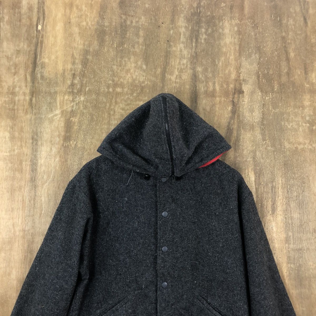 Japanese Brand MITSUWA FUKUSO GREY WOOL VARSITY JACKET HOODIES #1874 Size US M / EU 48-50 / 2 - 2 Thumbnail