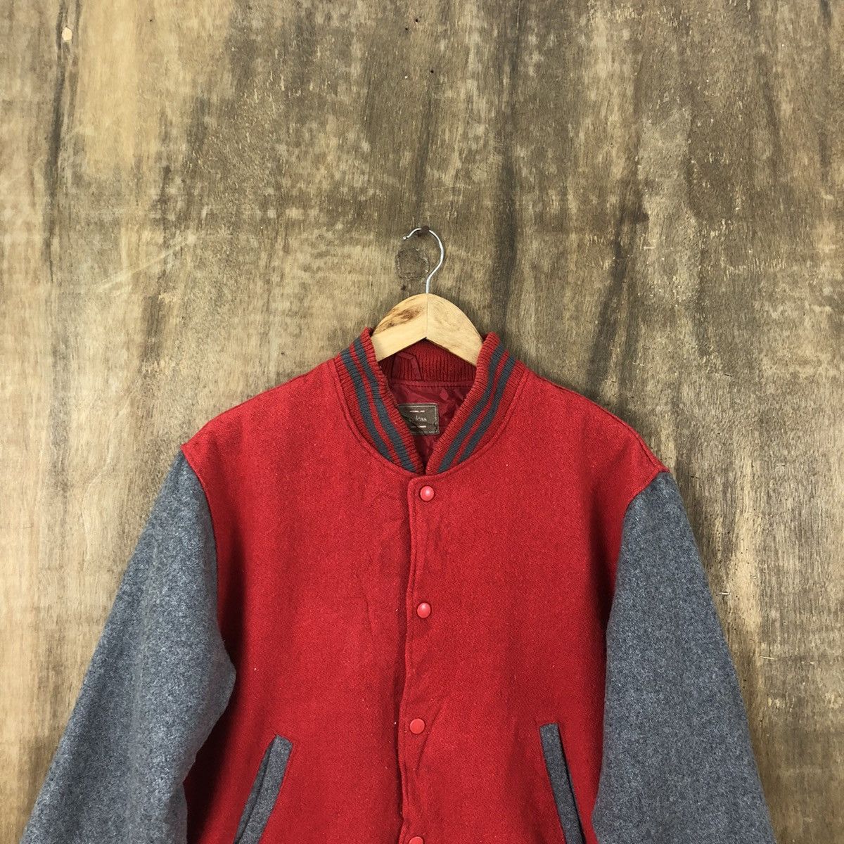 Japanese Brand PALCAS RED WOOL VARSITY JACKET #1878 Size US L / EU 52-54 / 3 - 2 Thumbnail