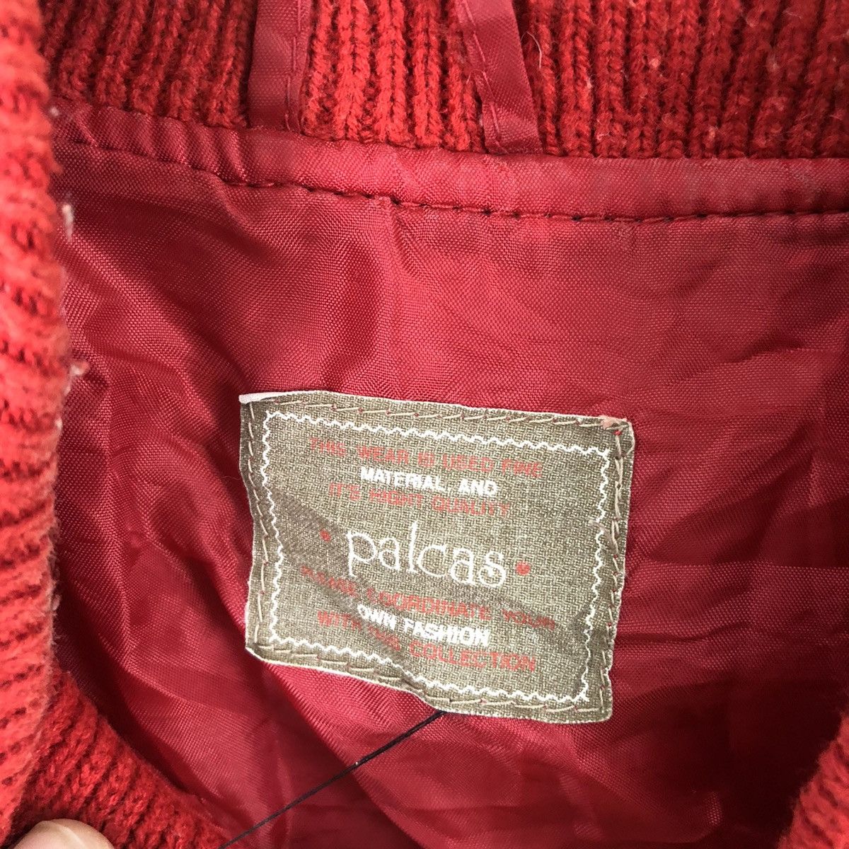 Japanese Brand PALCAS RED WOOL VARSITY JACKET #1878 Size US L / EU 52-54 / 3 - 5 Thumbnail