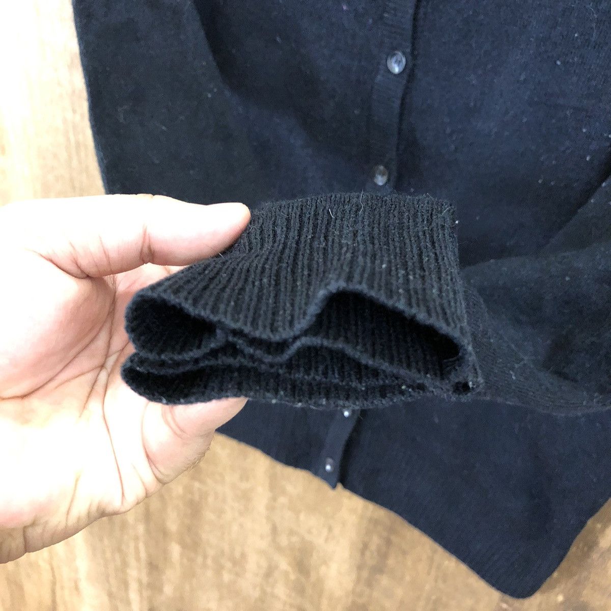 Homespun Knitwear Japanese Brand Black Cardigan Knitwear #168 Size US S / EU 44-46 / 1 - 4 Thumbnail