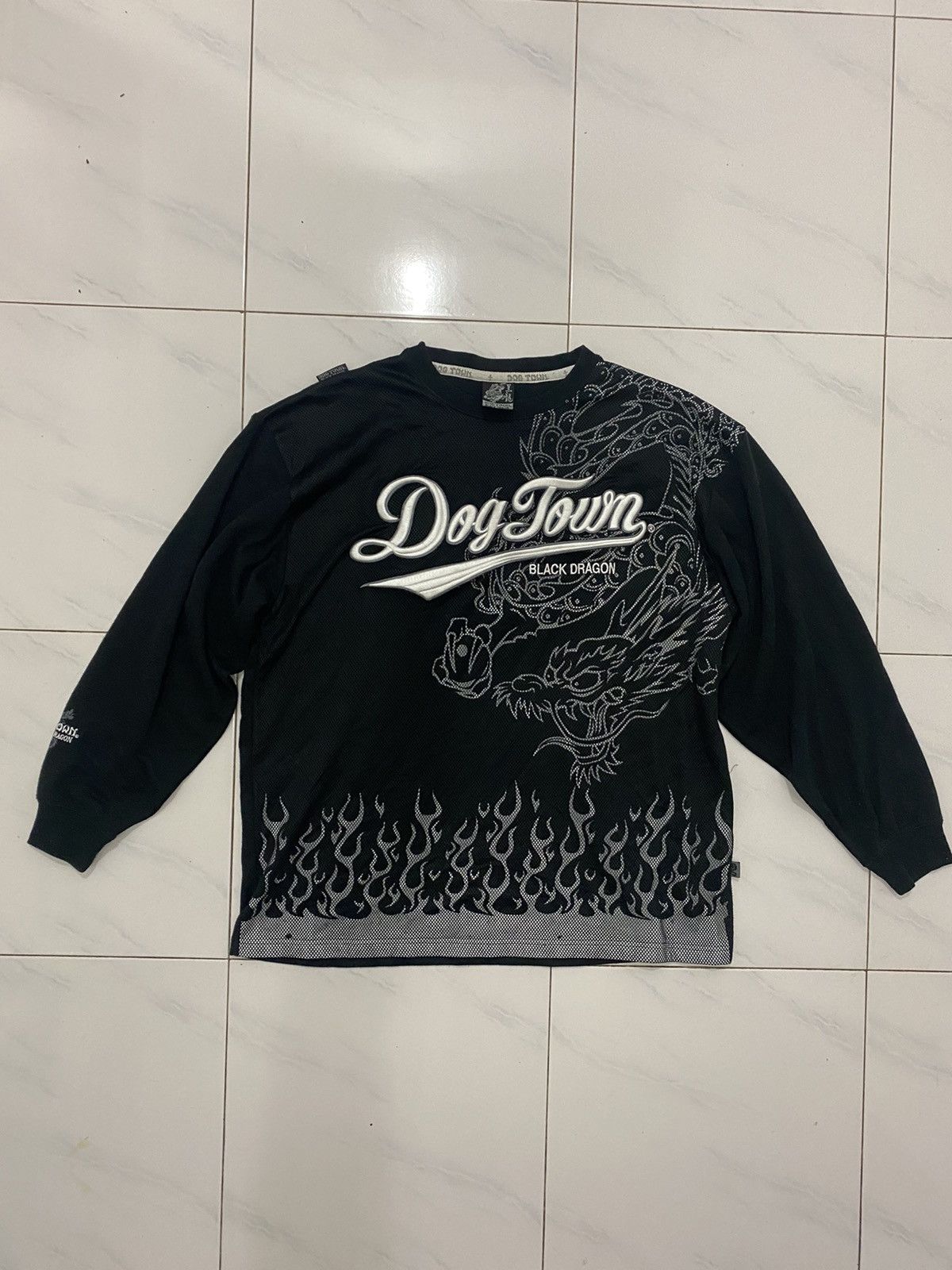 Dogtown Y2K Dogtown Black Dragon Embroid Printed Sweatshirt Size US XL / EU 56 / 4 - 2 Thumbnail
