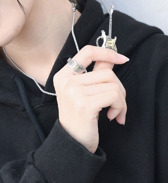Jewelry 💥Guitar Ring & Pendant Necklace💥 Size ONE SIZE - 8 Thumbnail