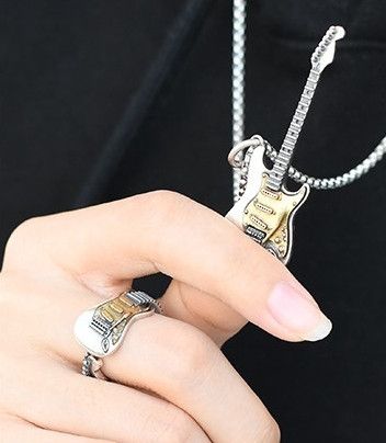 Jewelry 💥Guitar Ring & Pendant Necklace💥 Size ONE SIZE - 3 Thumbnail