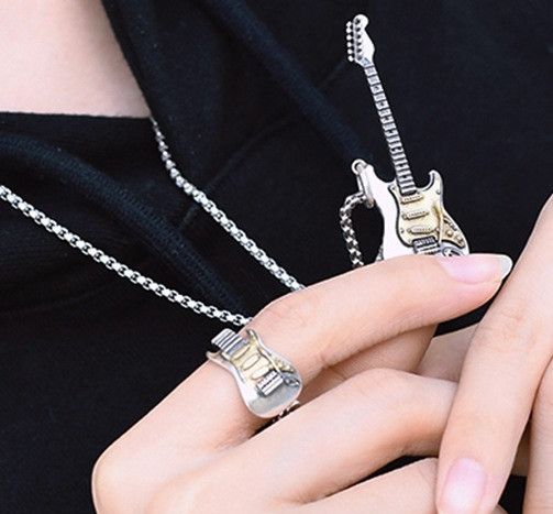 Jewelry 💥Guitar Ring & Pendant Necklace💥 Size ONE SIZE - 9 Thumbnail