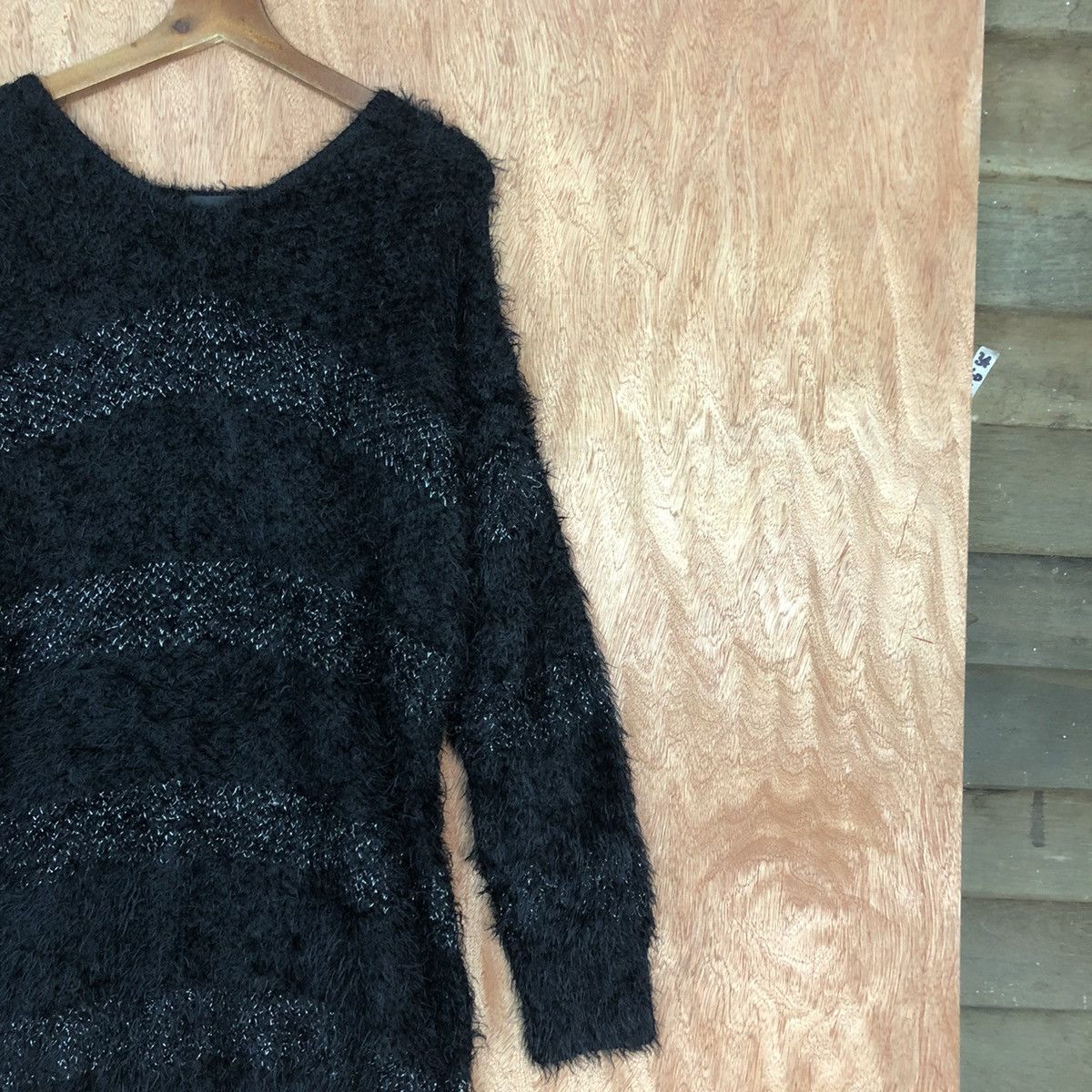 Homespun Knitwear × Japanese Brand × OVER THE STRiPES Hk Works Kurt Cobain style Mohair striped Knitwear #0437 Size US M / EU 48-50 / 2 - 5 Thumbnail